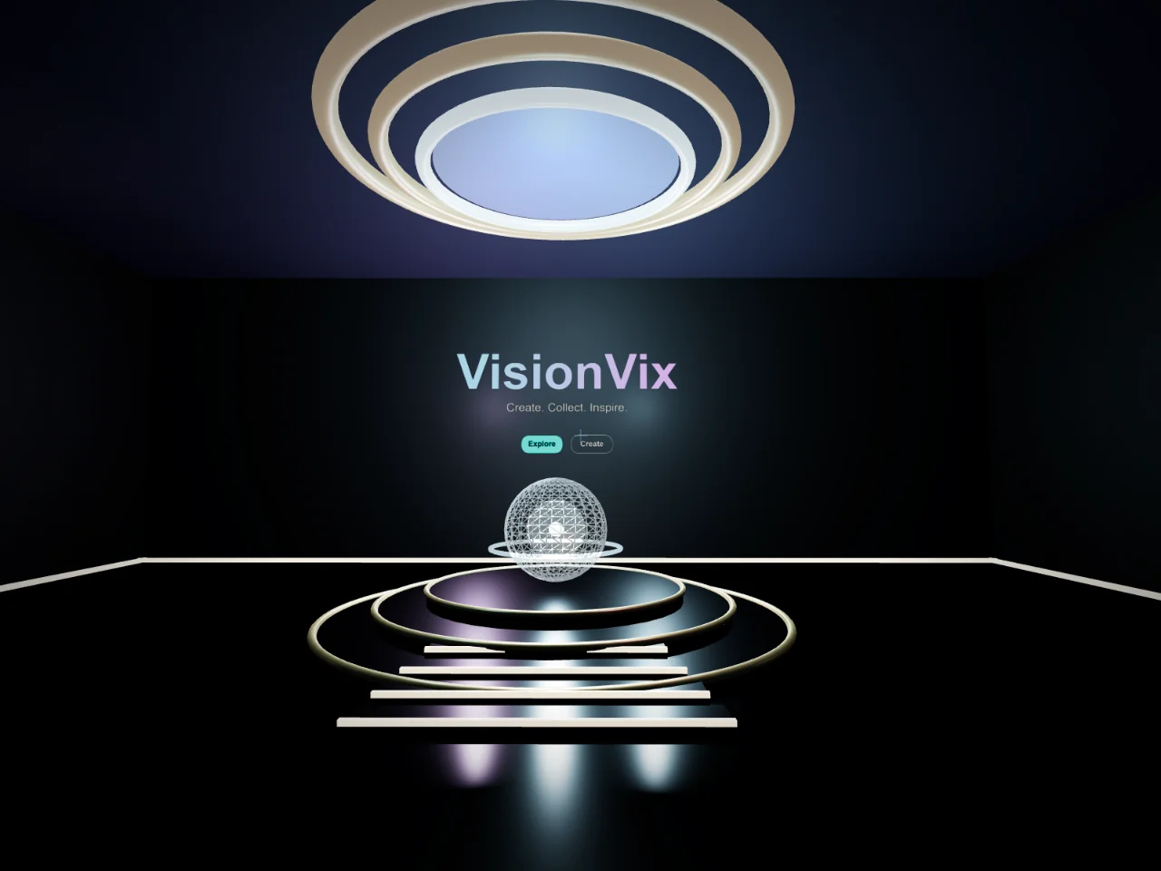 VisionVix hub with globe pedestal